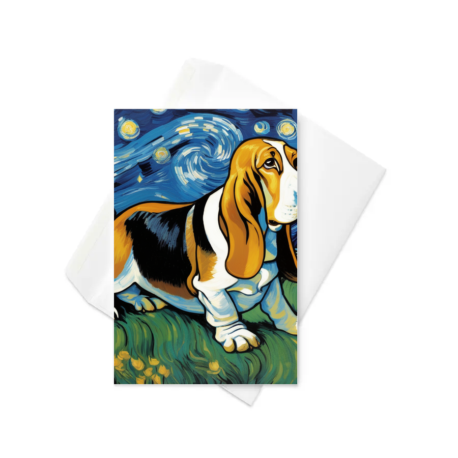 PugMug Custom Basset Hound Greeting Card