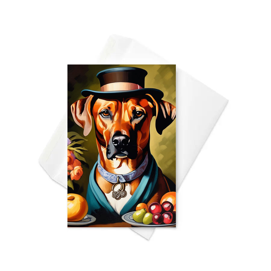 PugMug Custom Rhodesian Ridgeback Greeting Card