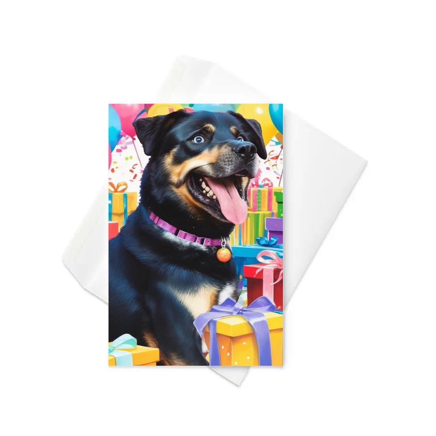PugMug Custom Blue Greeting Card