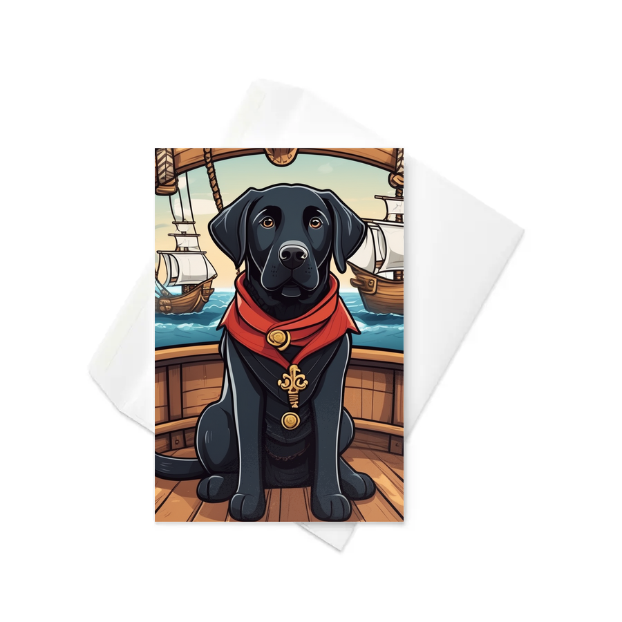 PugMug Custom Black Labrador Retriever Greeting Card