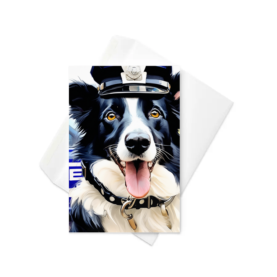 PugMug Custom Border Collie Greeting Card
