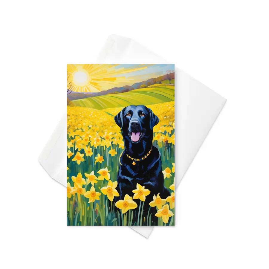 PugMug Custom Black Labrador Retriever Greeting Card