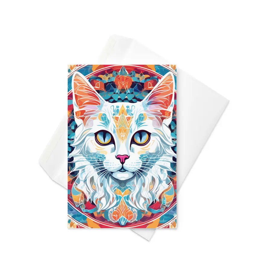 PugMug Custom White Companion Cat Greeting Card