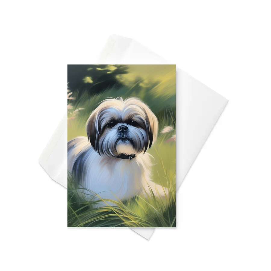 PugMug Custom Shih Tzu Greeting Card