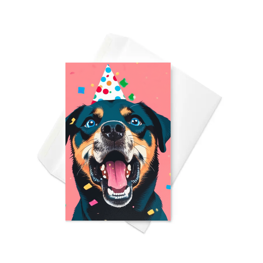 PugMug Custom Blue Greeting Card