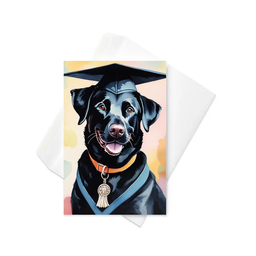 PugMug Custom Black Labrador Retriever Greeting Card