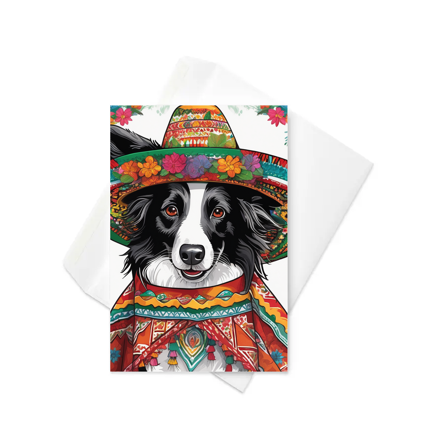 PugMug Custom Border Collie Greeting Card