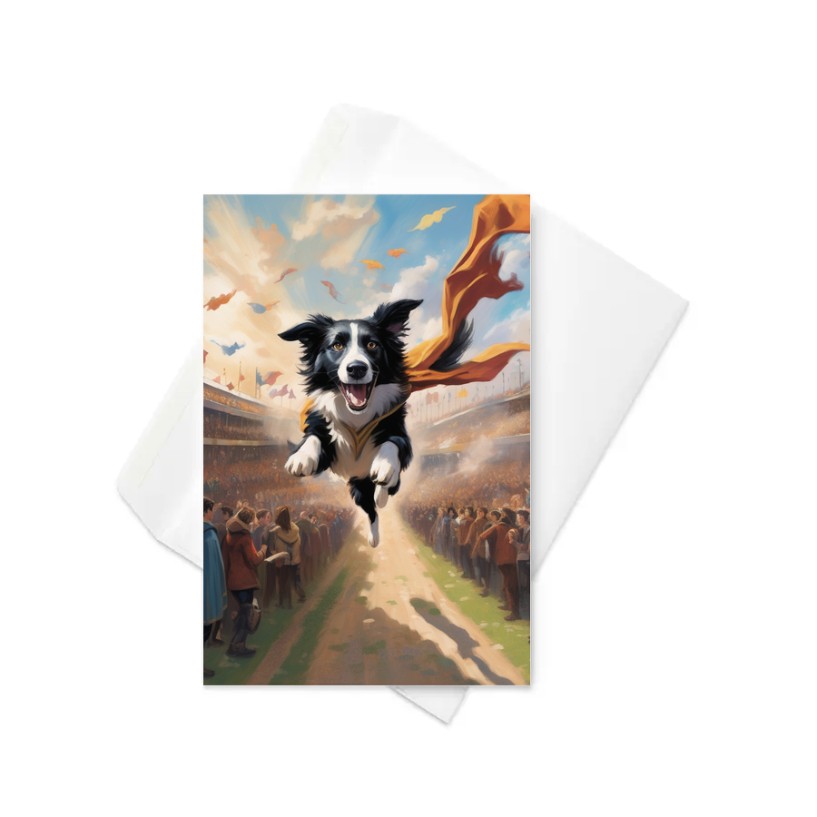PugMug Custom Border Collie Greeting Card