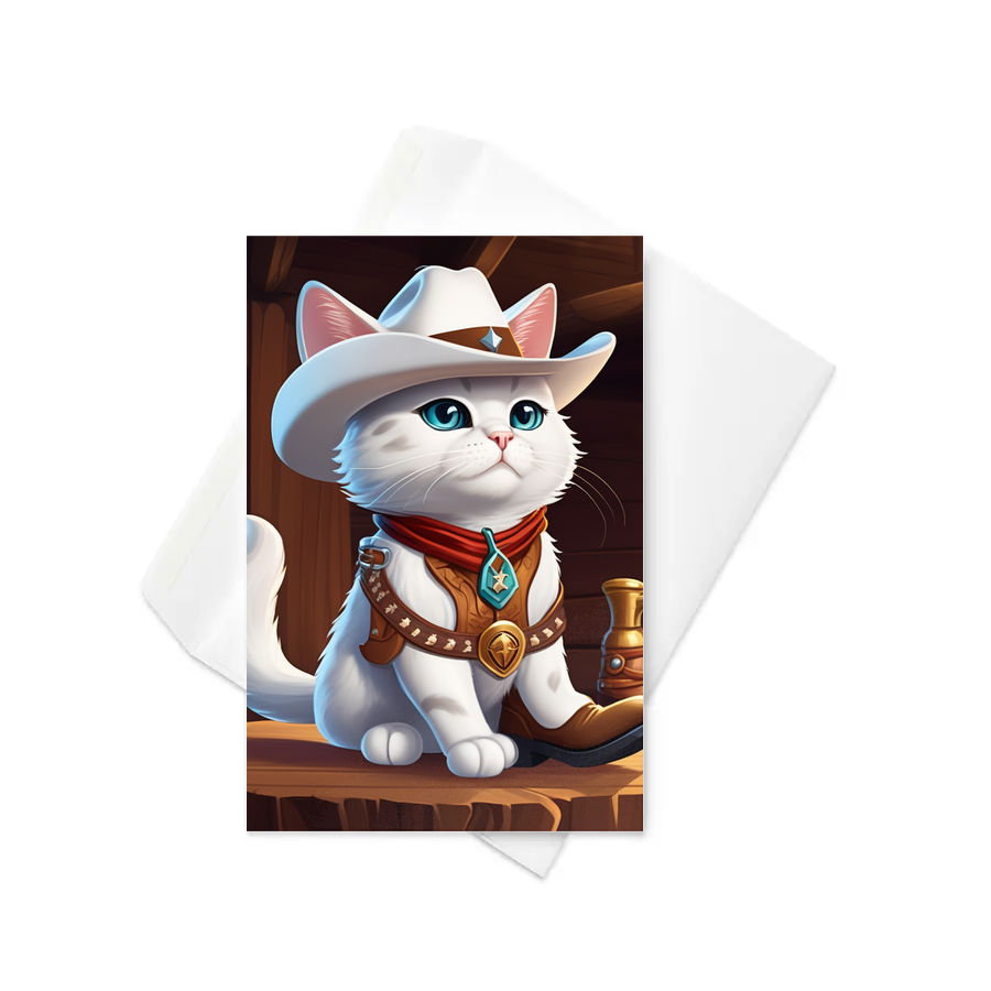 PugMug Custom White Exotic Cat Greeting Card