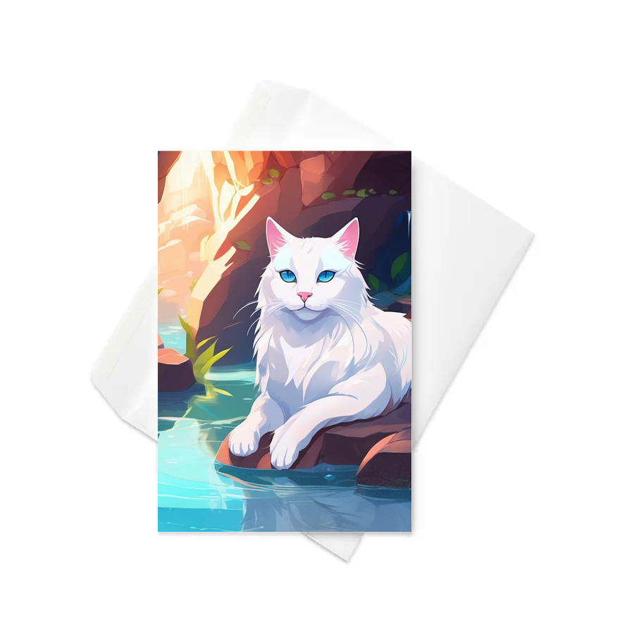 PugMug Custom White Companion Cat Greeting Card