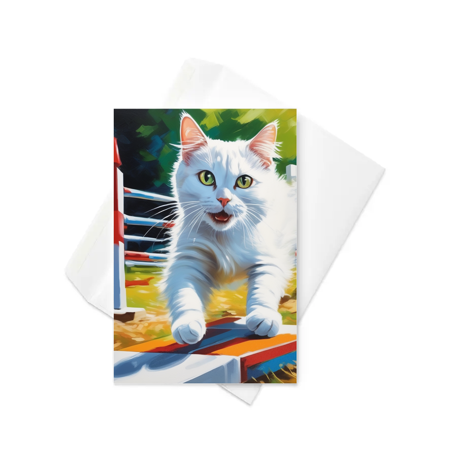 PugMug Custom White Companion Cat Greeting Card
