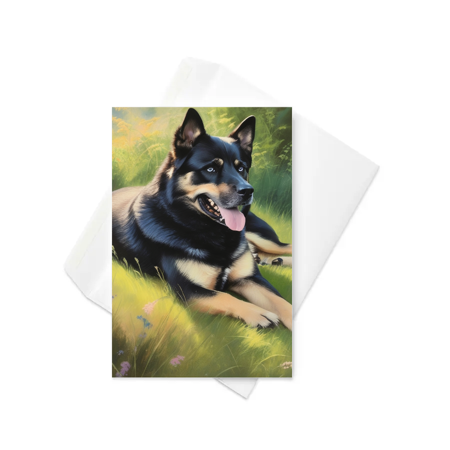 PugMug Custom Blue Greeting Card