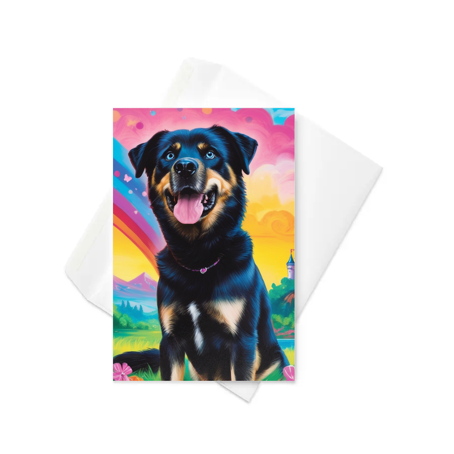 PugMug Custom Blue Greeting Card