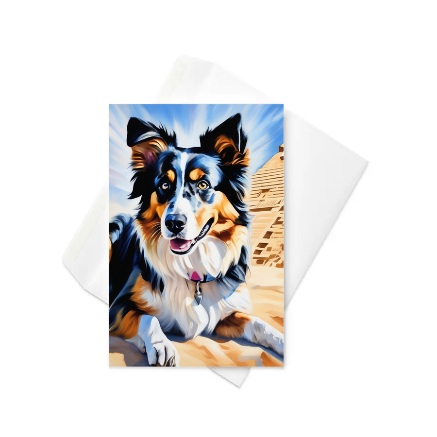 PugMug Custom Australian Shepherd Dog Greeting Card