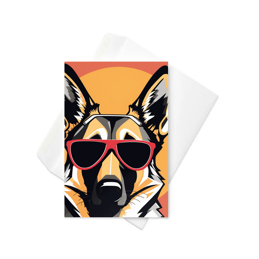 PugMug Custom German Shepherd Dog Greeting Card