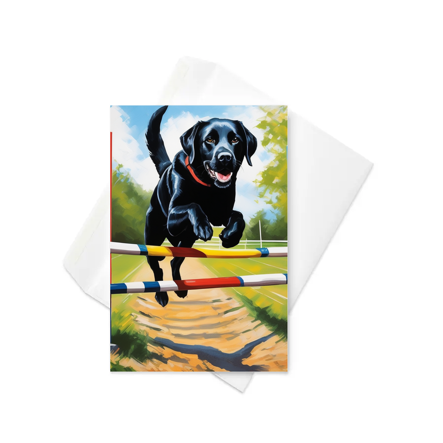 PugMug Custom Black Labrador Retriever Greeting Card