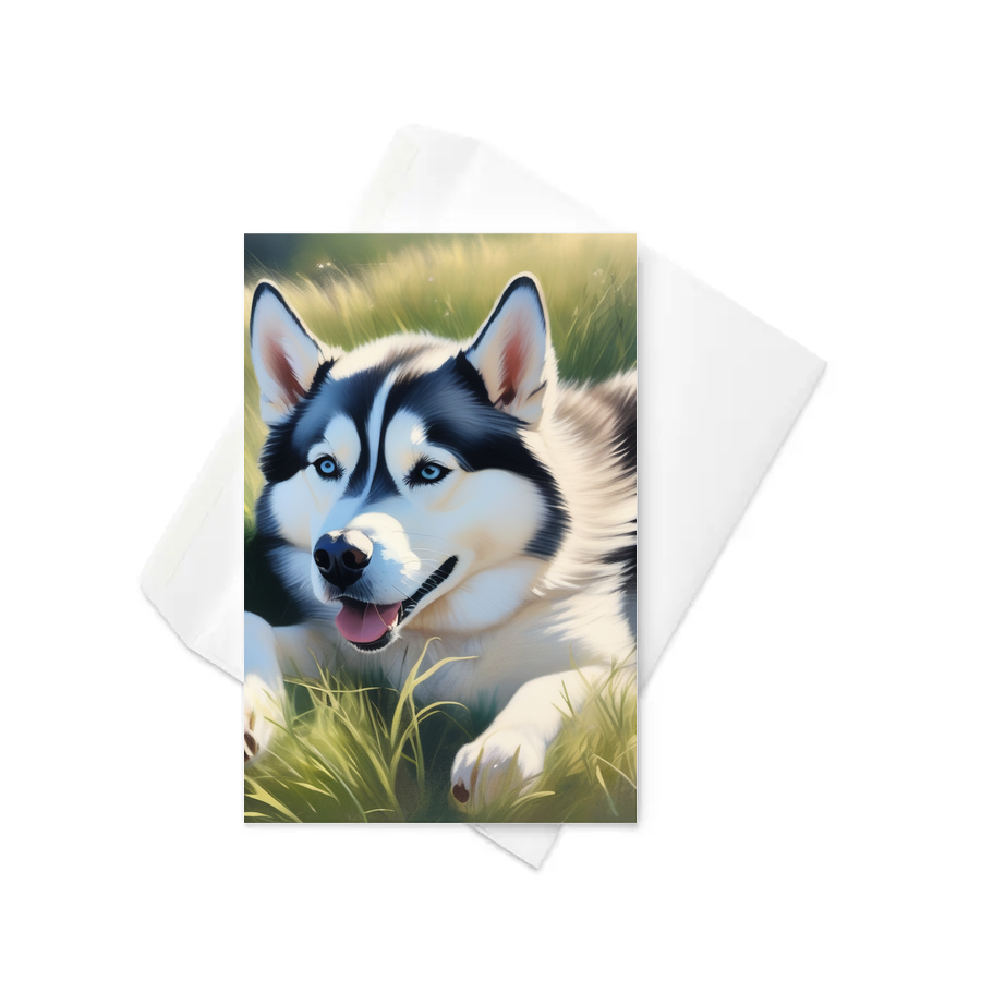 PugMug Custom Siberian Husky Greeting Card
