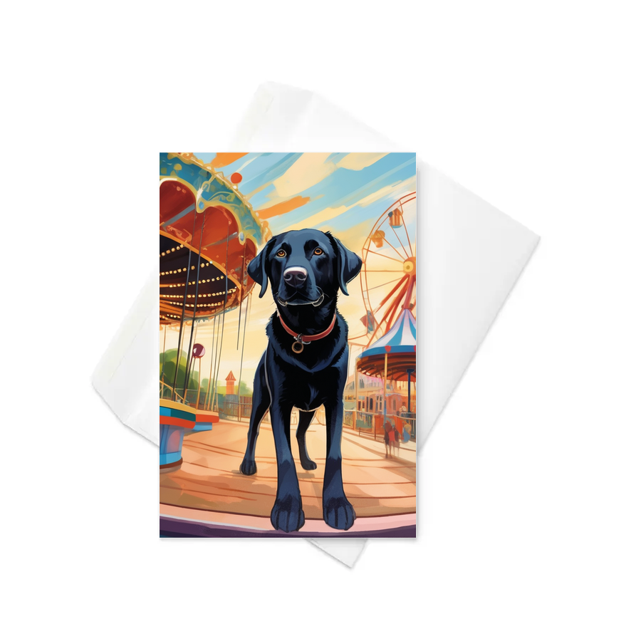 PugMug Custom Black Labrador Retriever Greeting Card