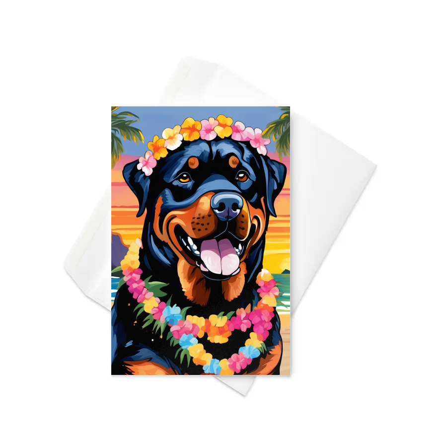 PugMug Custom Rottweiler Greeting Card