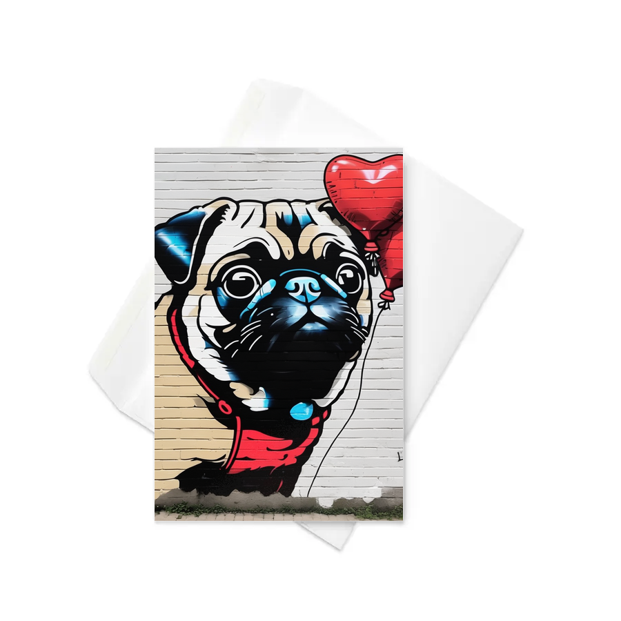 PugMug Custom Pug Greeting Card