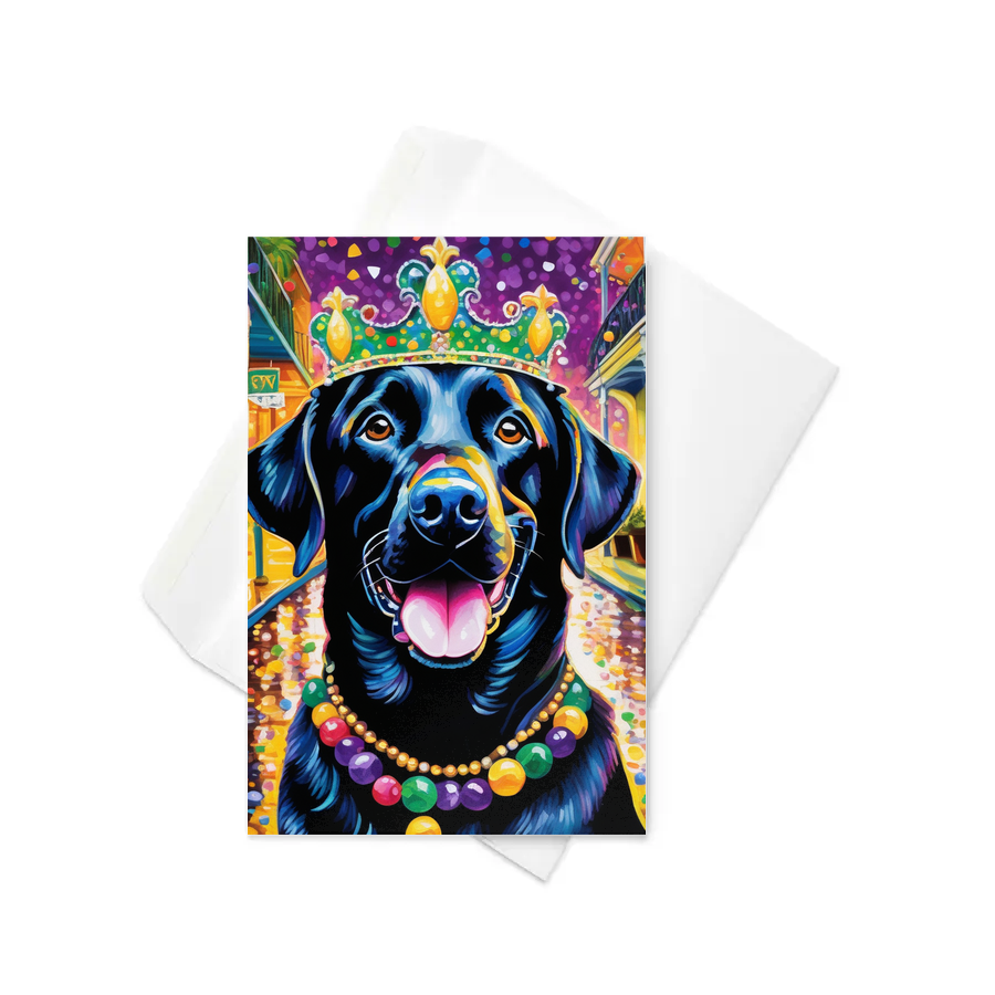 PugMug Custom Black Labrador Retriever Greeting Card