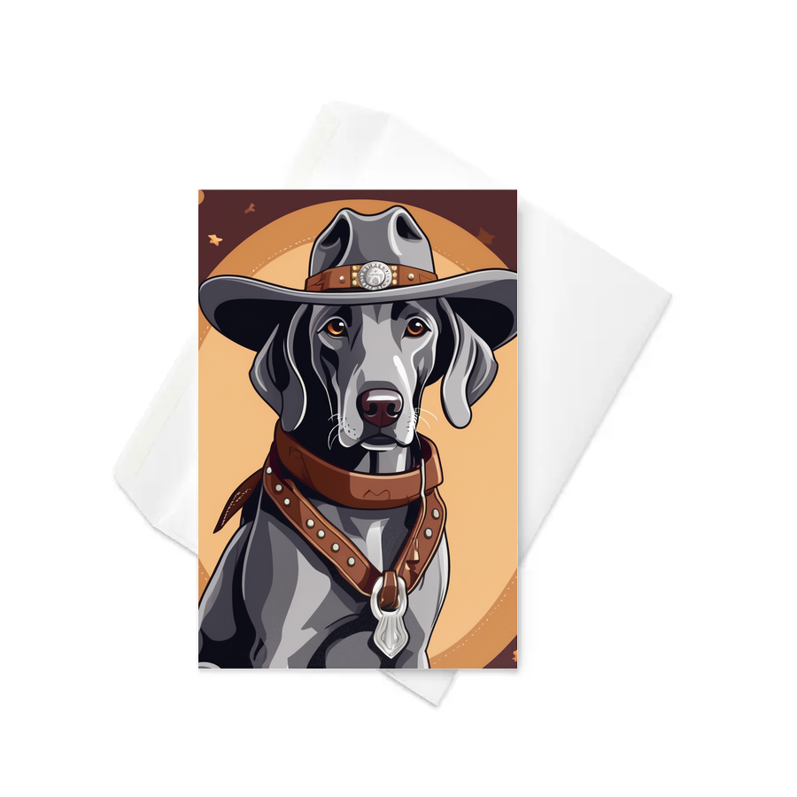 PugMug Custom Weimaraner Greeting Card
