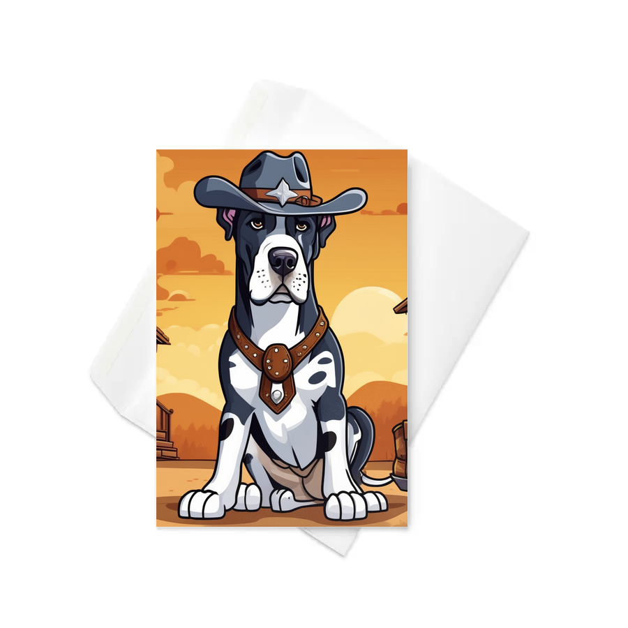 PugMug Custom Great Dane Greeting Card