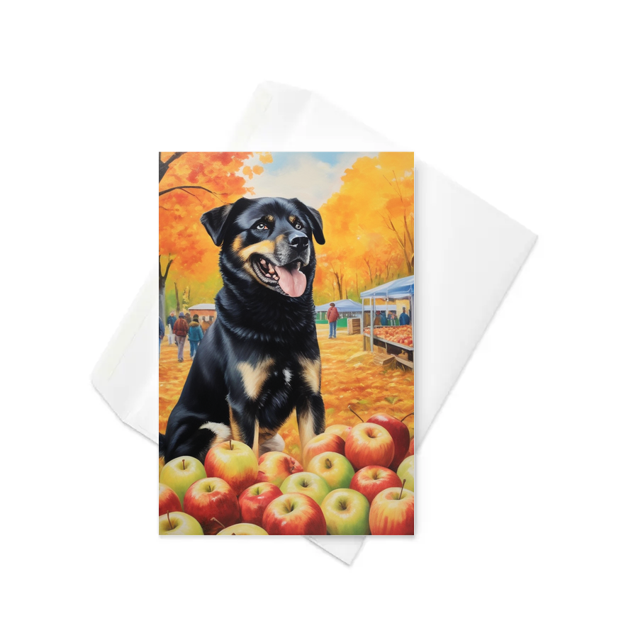 PugMug Custom Blue Greeting Card