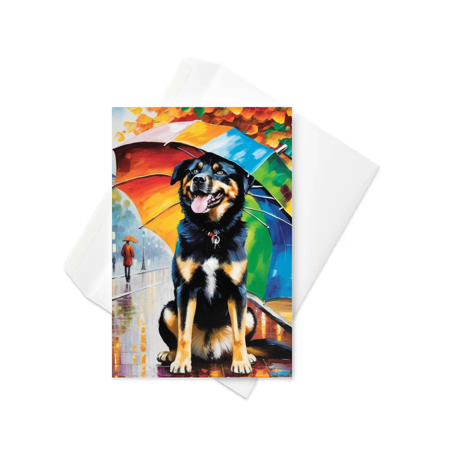 PugMug Custom Blue Greeting Card