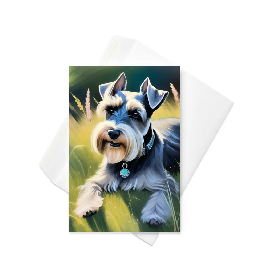 PugMug Custom Miniature Schnauzer Greeting Card