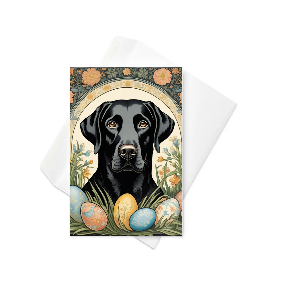 PugMug Custom Black Labrador Retriever Greeting Card