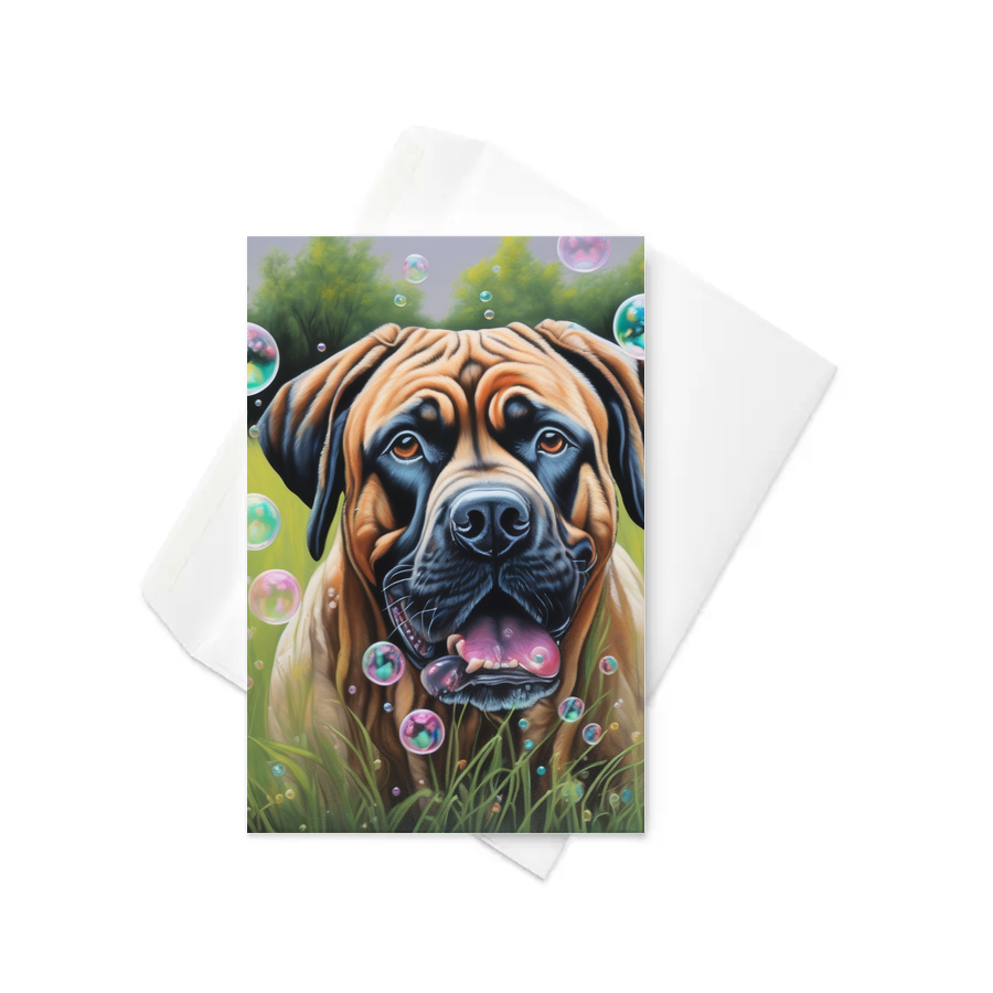 PugMug Custom Mastiff Greeting Card