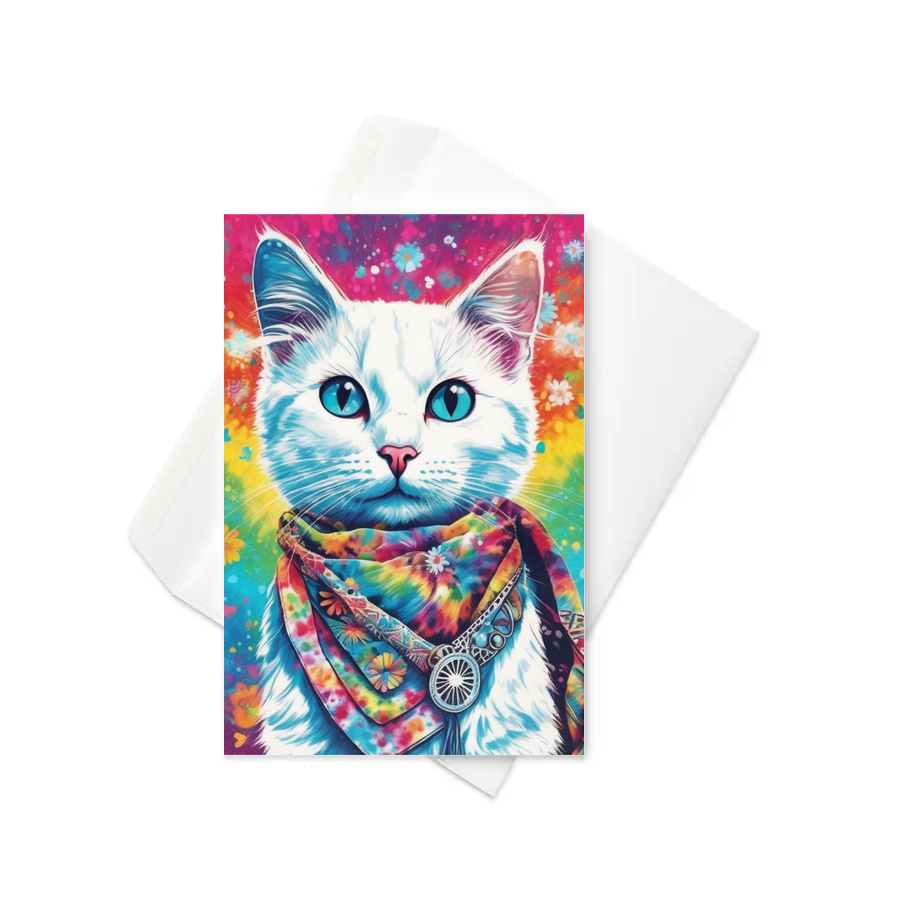 PugMug Custom White Companion Cat Greeting Card