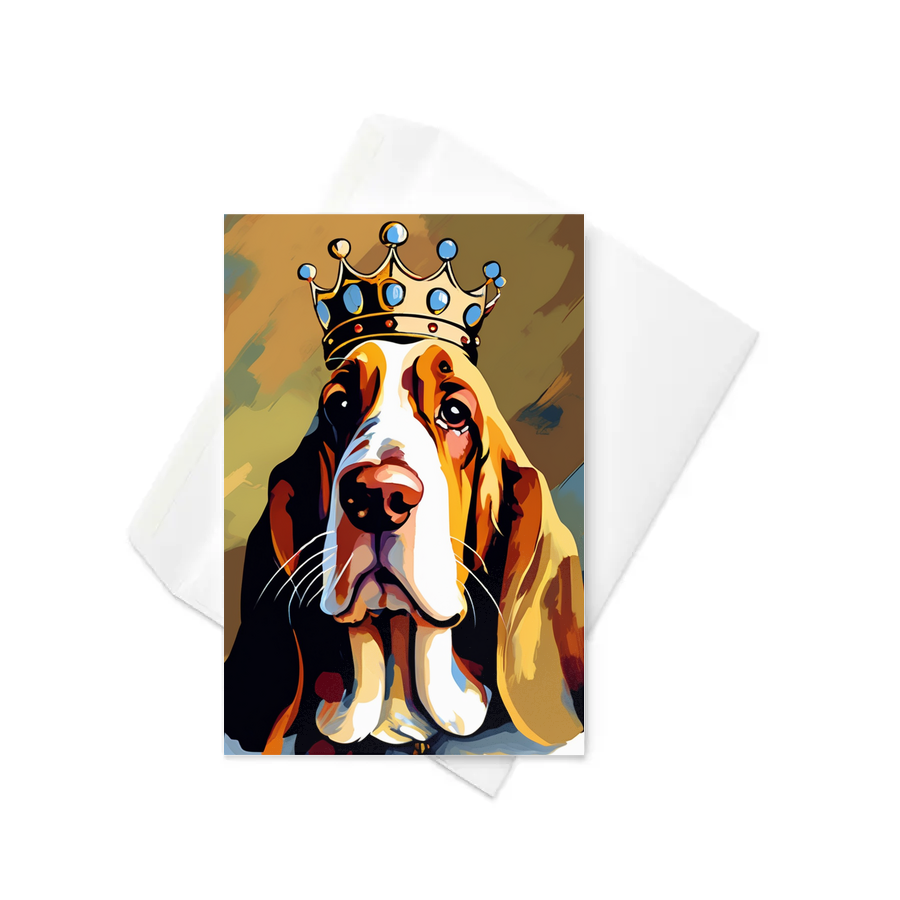 PugMug Custom Basset Hound Greeting Card