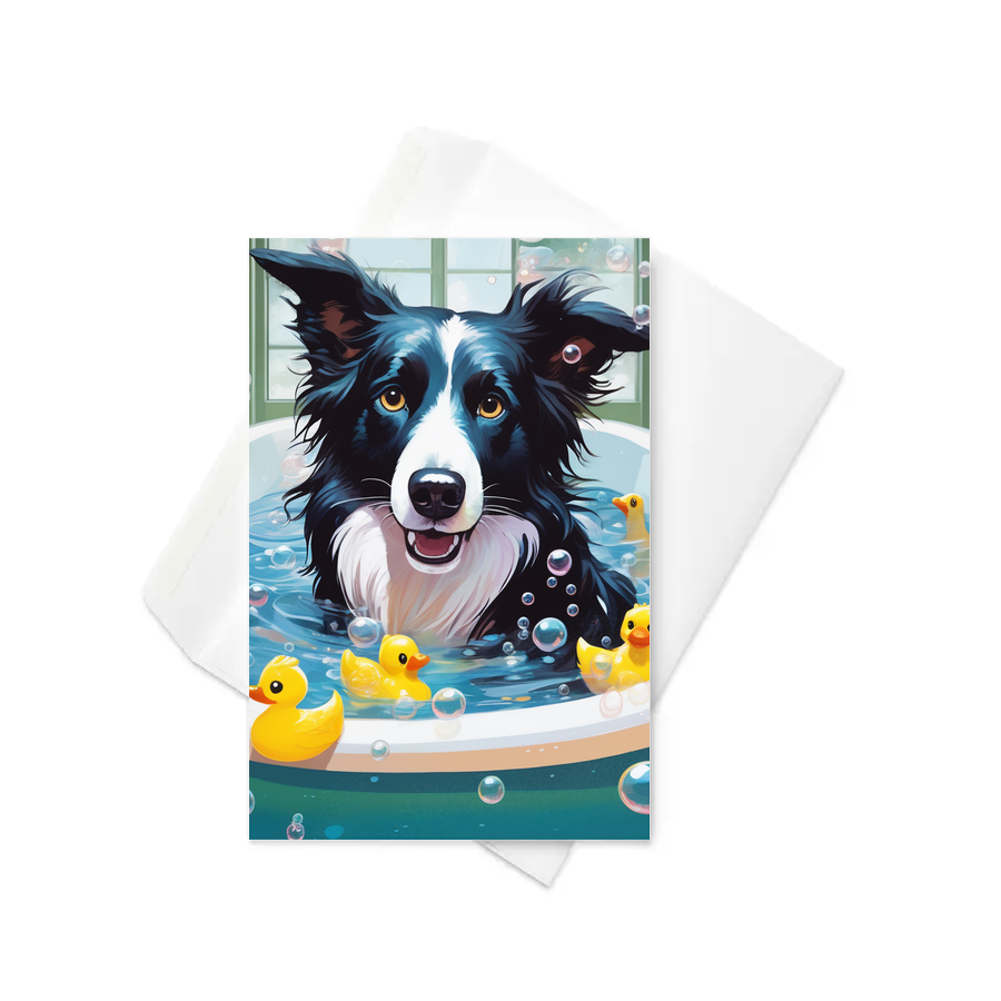 PugMug Custom Border Collie Greeting Card