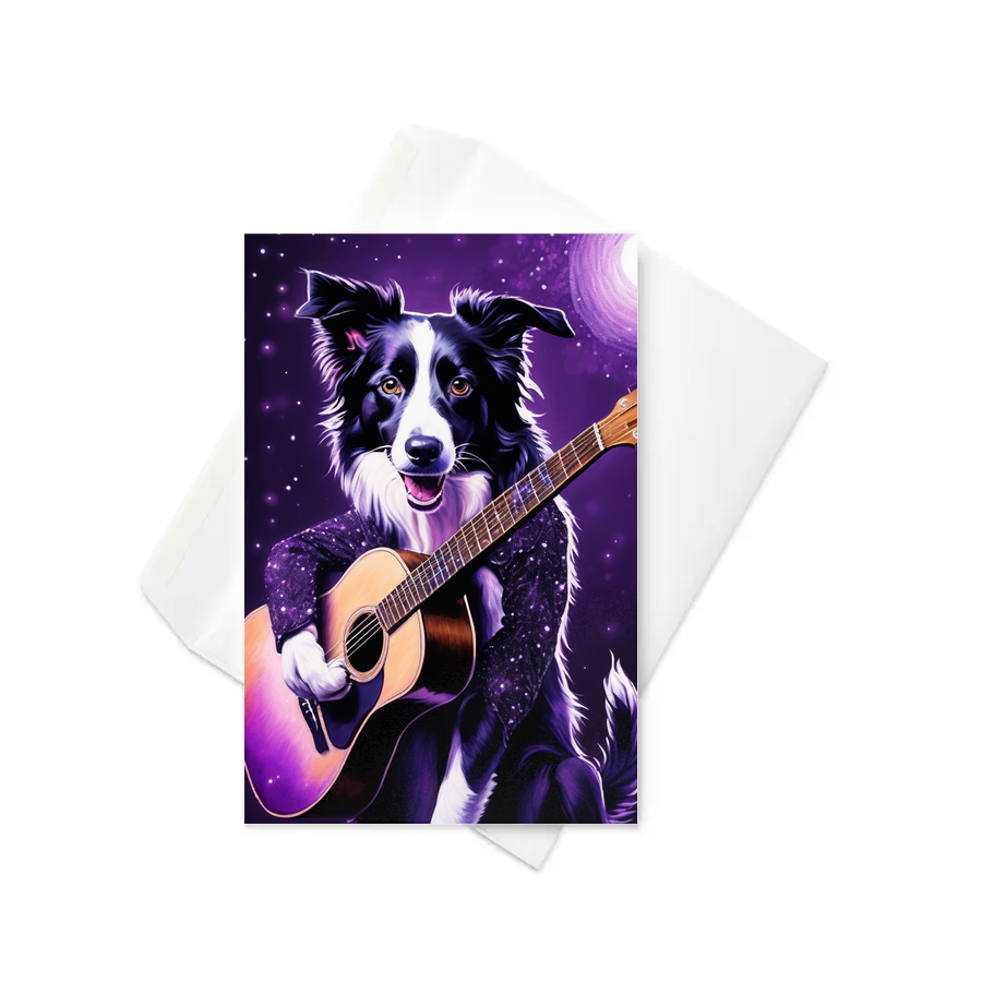 PugMug Custom Border Collie Greeting Card