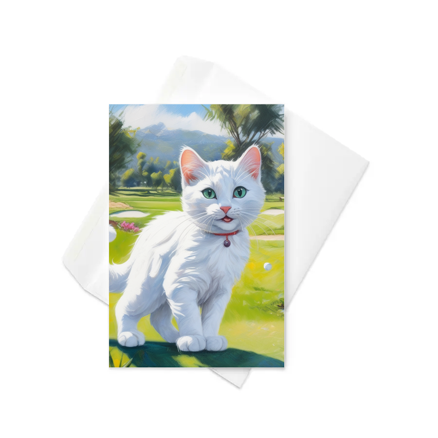 PugMug Custom White Exotic Cat Greeting Card