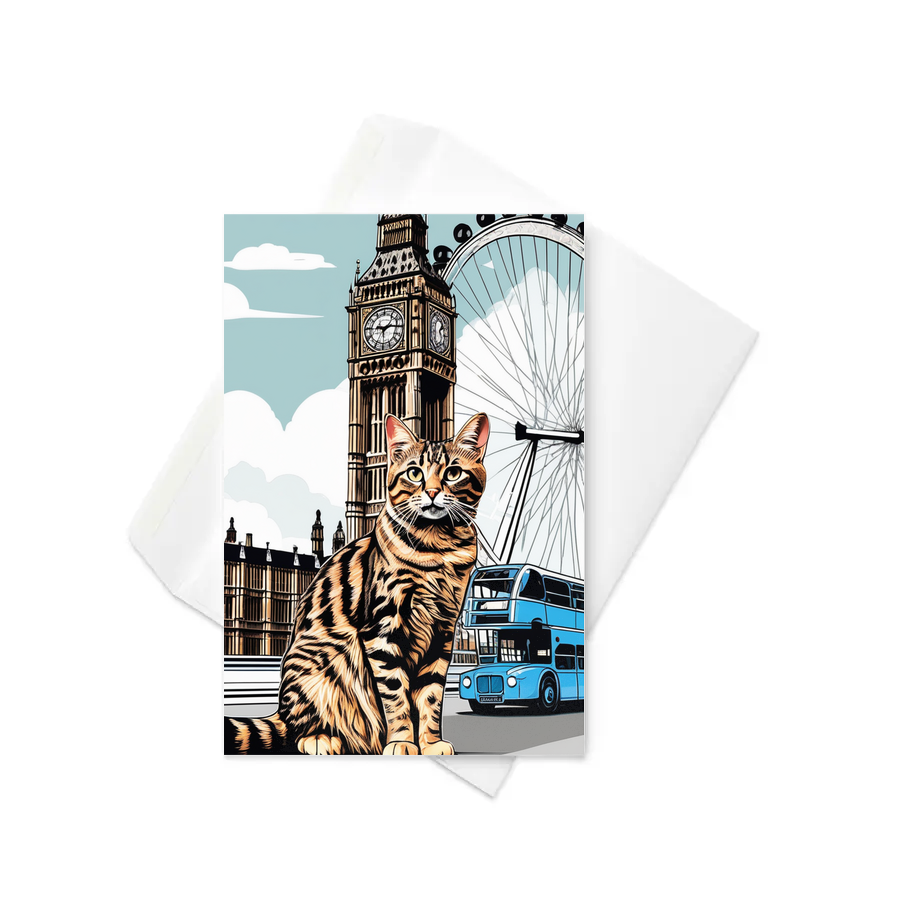 PugMug Custom Tabby Exotic Cat Greeting Card