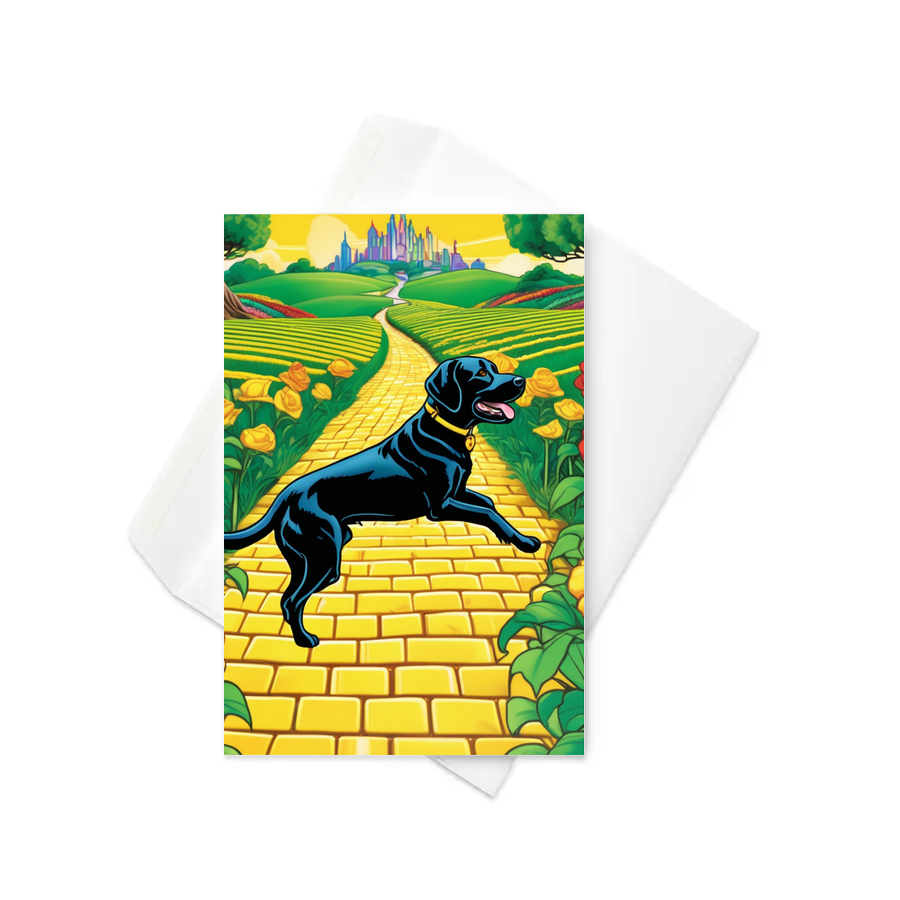 PugMug Custom Black Labrador Retriever Greeting Card