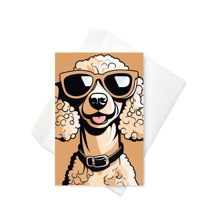 PugMug Custom Tan Poodle Greeting Card