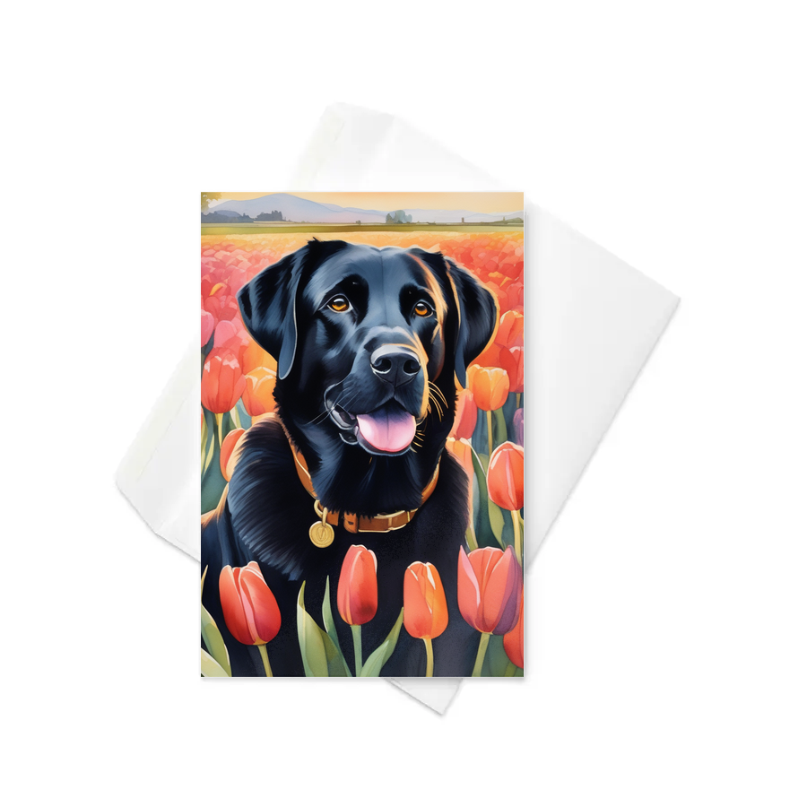 PugMug Custom Black Labrador Retriever Greeting Card