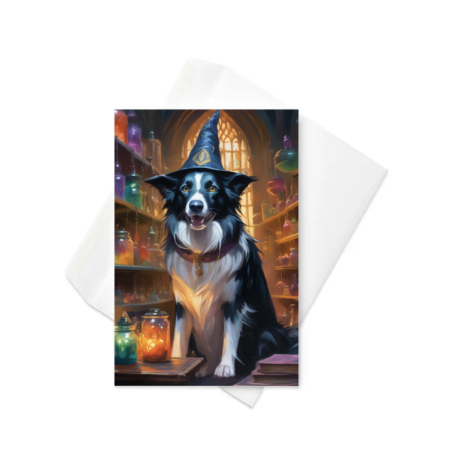 PugMug Custom Border Collie Greeting Card