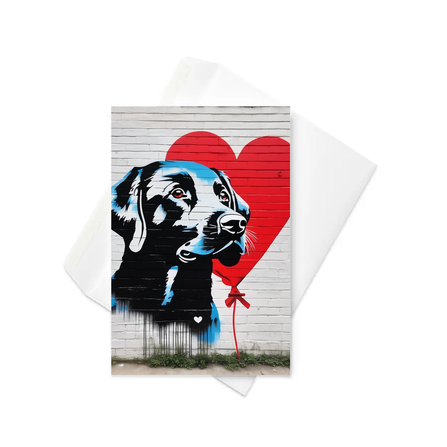 PugMug Custom Black Labrador Retriever Greeting Card