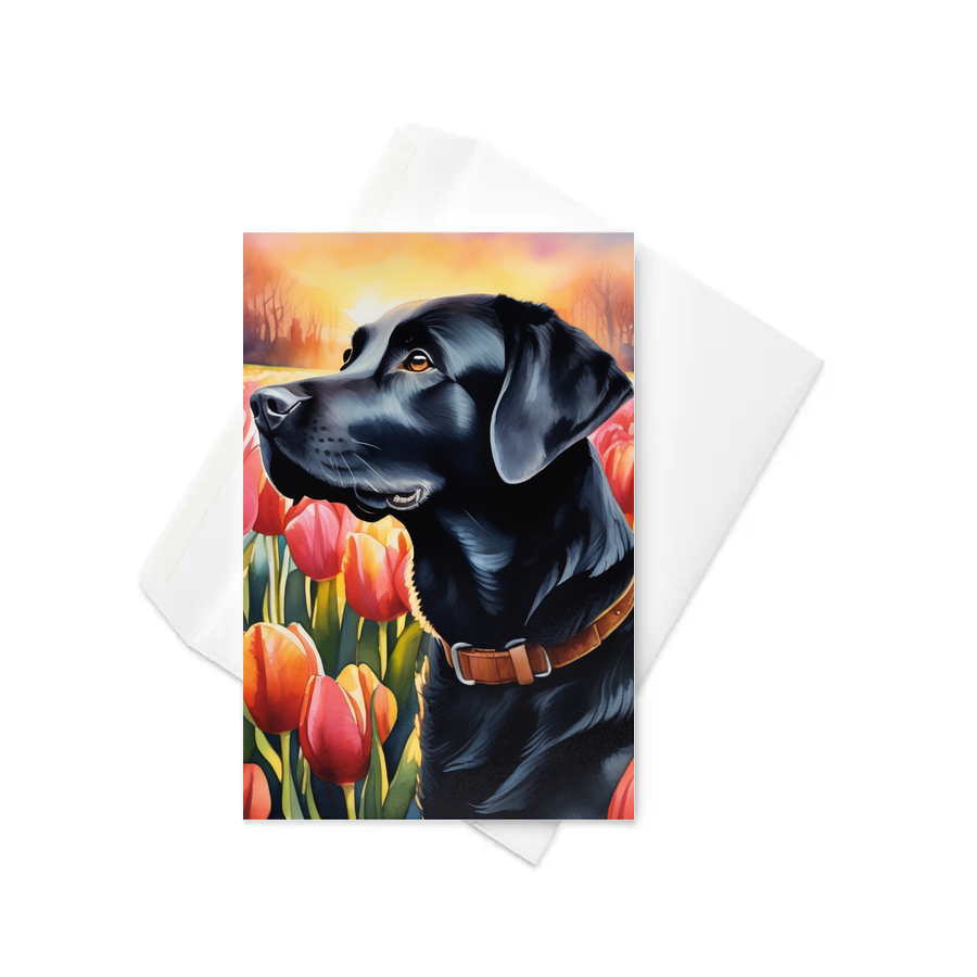 PugMug Custom Black Labrador Retriever Greeting Card