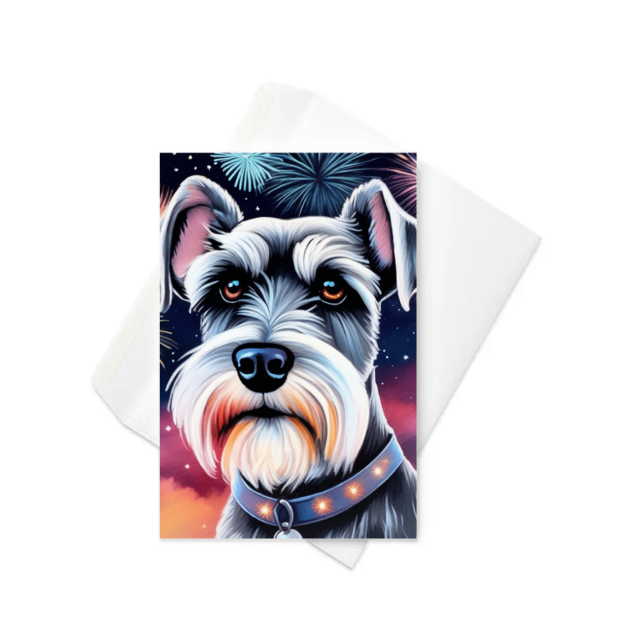 PugMug Custom Miniature Schnauzer Greeting Card