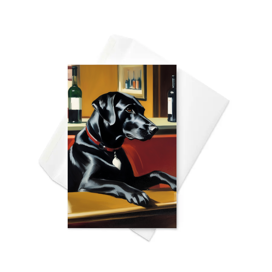 PugMug Custom Black Labrador Retriever Greeting Card