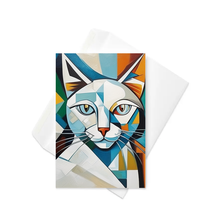 PugMug Custom White Companion Cat Greeting Card