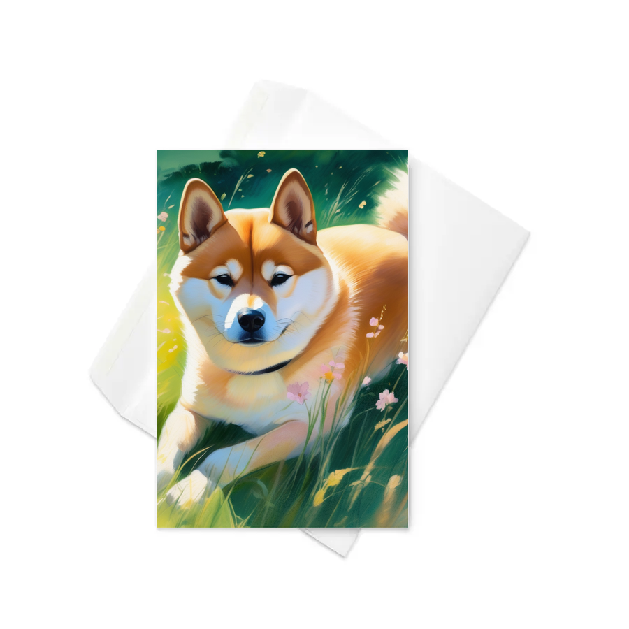 PugMug Custom Shiba Inu Greeting Card