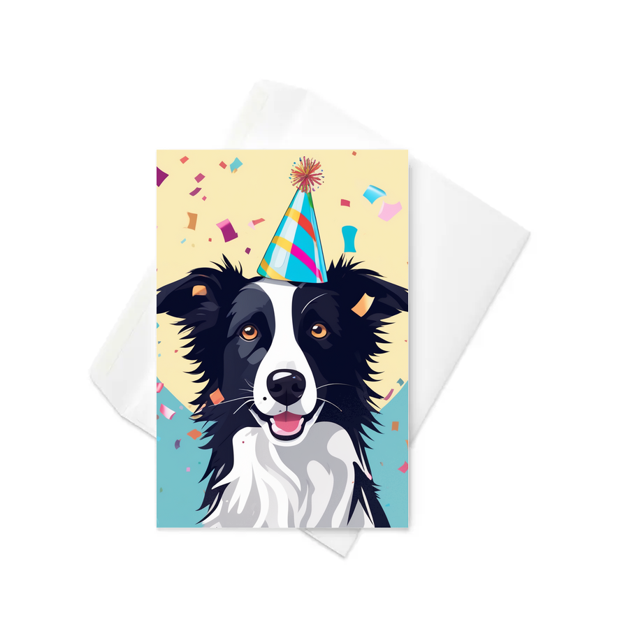 PugMug Custom Border Collie Greeting Card