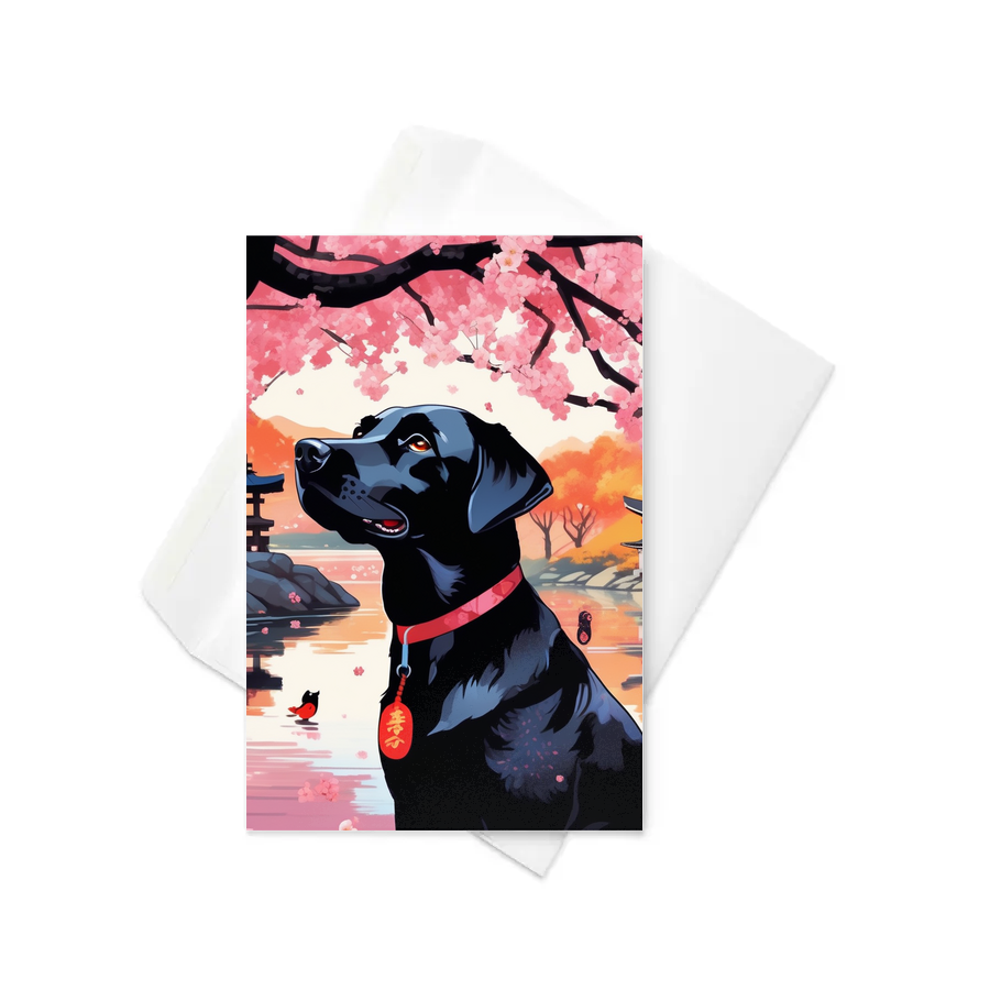 PugMug Custom Black Labrador Retriever Greeting Card